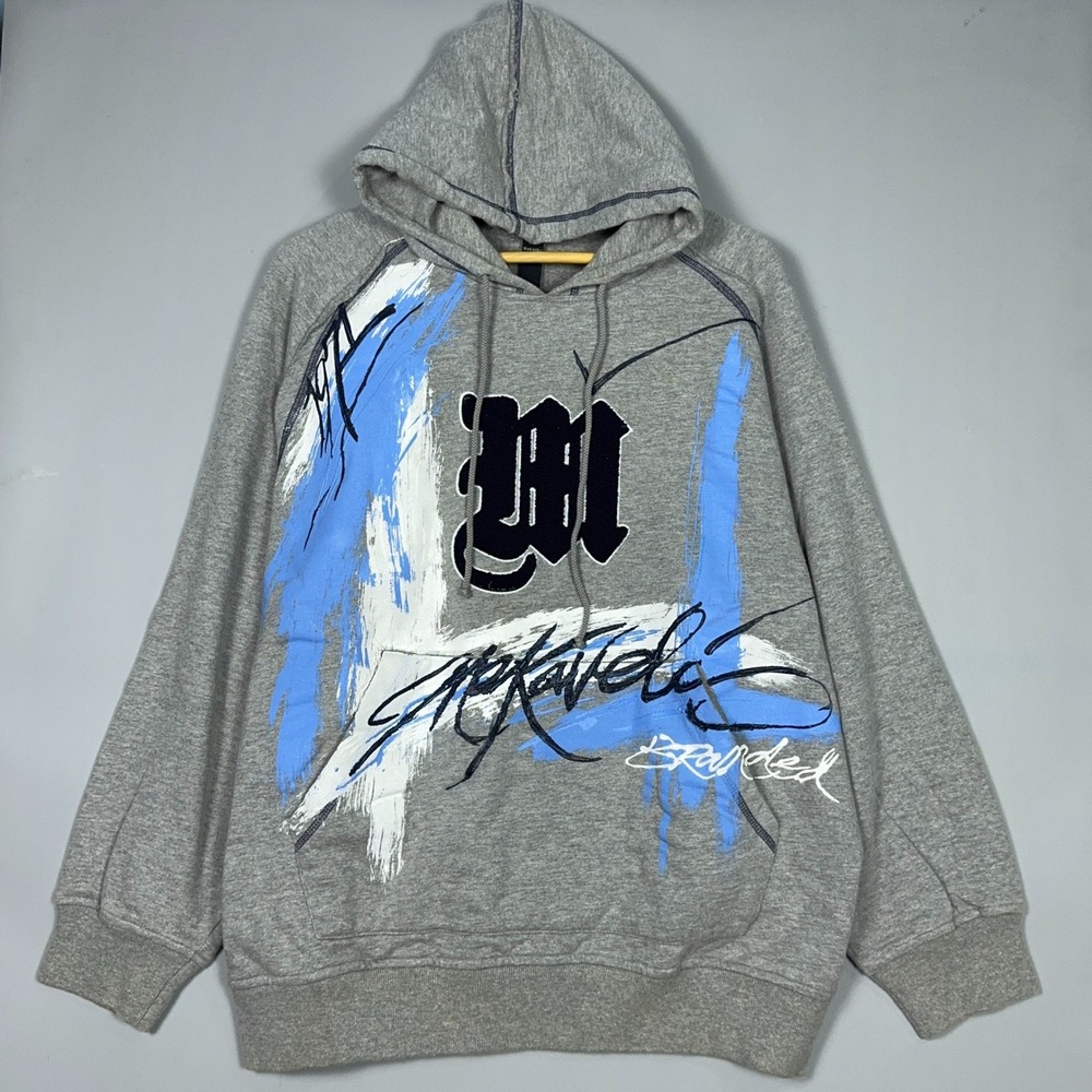 Makaveli Y2K Hoodie Mens Size Large Rap Streetwear Hip Hop‎ Tupac Skate Baggy